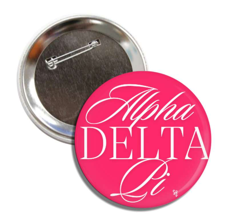 Alpha Delta Pi Hot Pink Game Day Pin