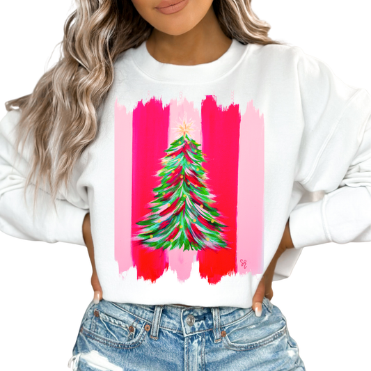 Pink Tree for Me Crewneck