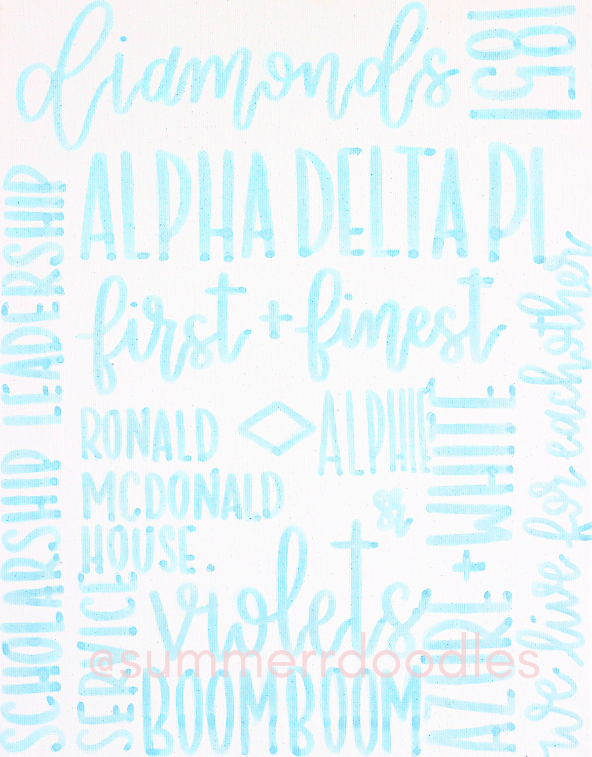 Adpi Gold Letters ADPi in Words – summerdoodles