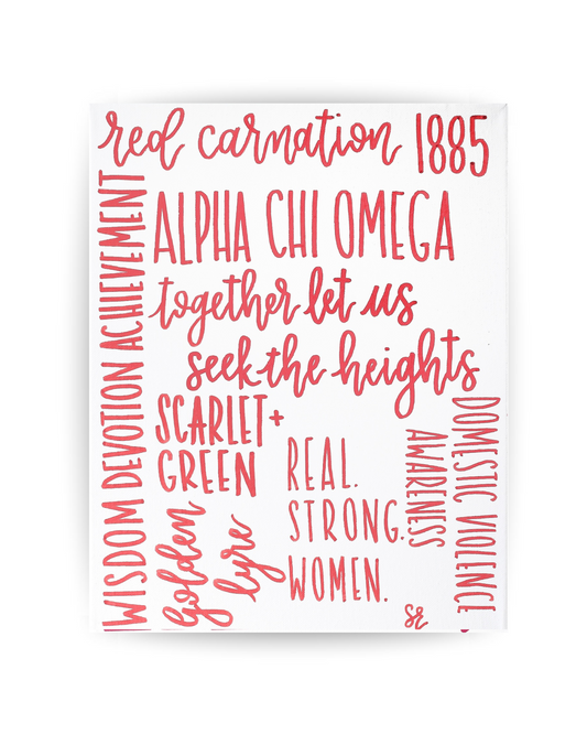 Alpha Chi Omega in Words