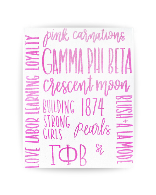 Gamma Phi Beta in Words