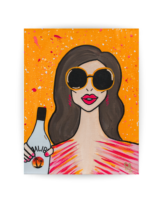 Brunette Malibu Party Girl