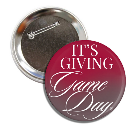 It's Giving Game Day Pin Garnet