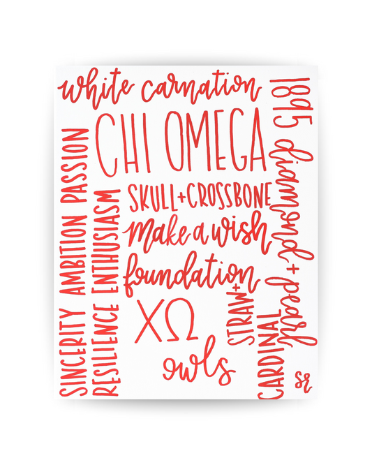 Chi Omega in Words